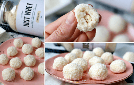 Фитнес-рецепт: кокосовые протеиновые шарики Раффаэлло с миндалем