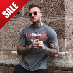 Футболка Addicted Charcoal - GymBeam