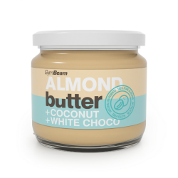Almond butter with coconut and white choco - GymBeam