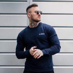 Толстовка Basic Blue White - GymBeam