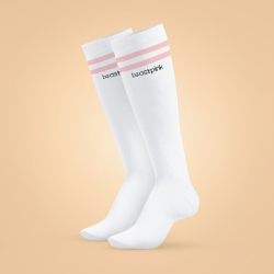 Гольфы Under Knee Socks White - BeastPink