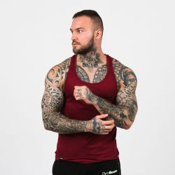 Stringer Tank Top Burgundy - GymBeam