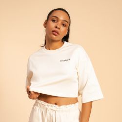 Женская футболка Cropped Serenity Ivory - BeastPink