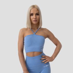 FLO Sports Halter Bra Blue - GymBeam