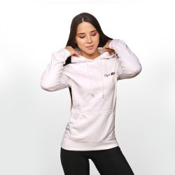 Женская толстовка PRO Hoodie White - GymBeam