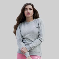 Женская толстовка Basic Grey Black - GymBeam