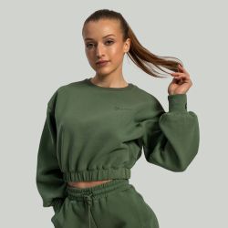 Women‘s Lunar Cropped Jumper Cedar Green - STRIX