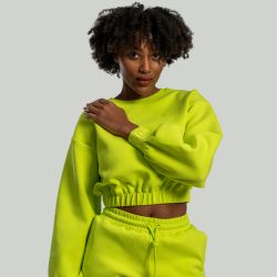 Women‘s Lunar Cropped Jumper Chartreuse - STRIX