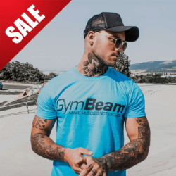 Футболка Make Muscles Tropical Blue - GymBeam