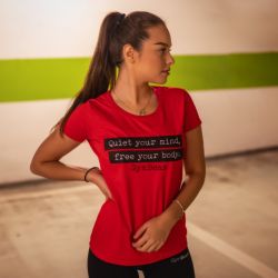 Dámske tričko Quiet Red - GymBeam