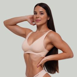 Бесшовный бюстгальтер Beige - GymBeam