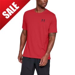 Футболка Sportstyle Left Chest SS Red - Under Armour