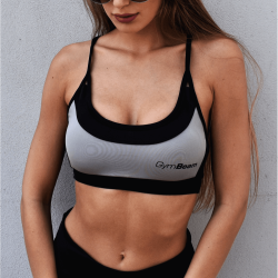Sports Bra Black Silver - GymBeam