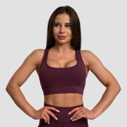 Спортивный топ Mesh Panel баклажановый - GymBeam