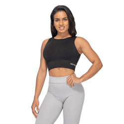 Sports Top Rib Seamless Black Melange - Better Bodies