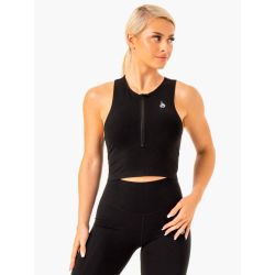 Tank top Zip Up Reflex Black - Ryderwear
