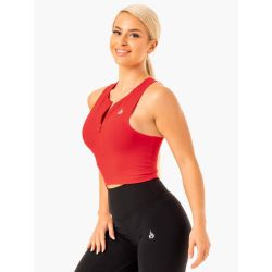 Tank top Zip Up Reflex Red - Ryderwear