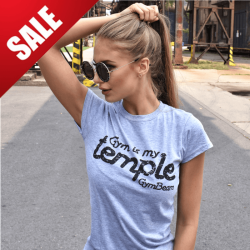 Женская футболка Temple Grey Black - GymBeam