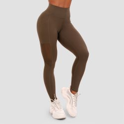 Женские леггинсы Mesh Panel Olive - GymBeam