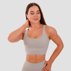 Cut-Out Sport Bra grey - GymBeam
