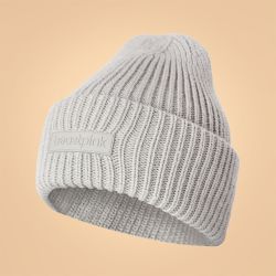 Winter Beanie Ivory - BeastPink