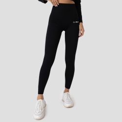 Women‘s FLO Ribbed Leggings Black - GymBeam