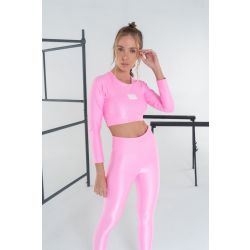 Women's Crop Top Essentials Pink - LABELLAMAFIA