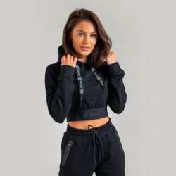 Женская толстовка Essential Cropped Hoodie Black - STRIX