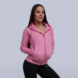 Zipper Hoodie Baby Pink - GymBeam